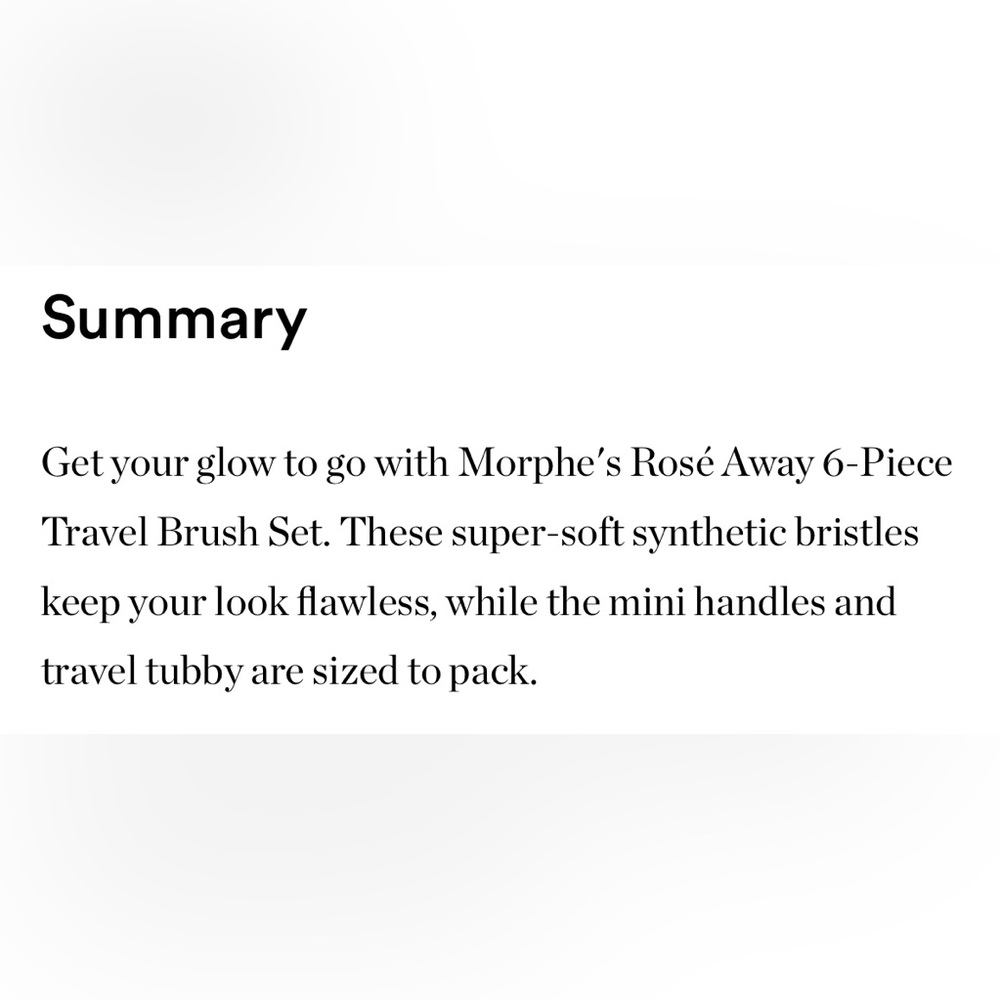 Morphe Rosé Away 6- piece Travel brush set - NWT - Picture 5 of 8